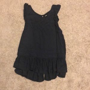 Black peplum tank